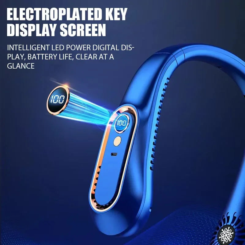 👉 Stay Cool Anywhere™ | Hands-Free Neck Fan ❄️ (Rechargeable & Silent)